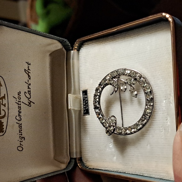 CarlArt Jewelry Sterling Silver Carlart Round Circle White